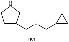 3-[(环丙基甲氧基)甲基]吡咯烷盐酸盐 结构式