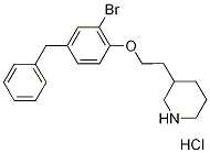 3-[2-(4-Benzyl-2-bromophenoxy)ethyl]piperidinehydrochloride 结构式