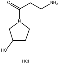 3-Amino-1-(3-hydroxy-1-pyrrolidinyl)-1-propanonehydrochloride 结构式