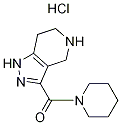 1-Piperidinyl(4,5,6,7-tetrahydro-1H-pyrazolo-[4,3-c]pyridin-3-yl)methanone hydrochloride 结构式