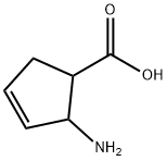 2- Amino-3-cyclopentene-1-carboxylic acid 结构式