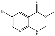 5-溴-2-(甲氨基)烟酸甲酯 结构式