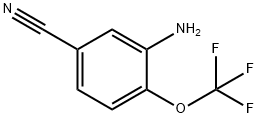 3-氨基-4-(三氟甲氧基)苄腈 结构式