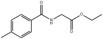 (4-甲基苯甲酰基)甘氨酸乙酯 结构式