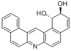 (+-)-trans-1,2-Dihydroxy-1,2-dihydrodibenz(a,j)acridine 结构式