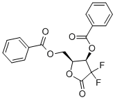 2-脱氧-2,2-二氟戊呋喃糖-1-酮 3,5-二安息香酸盐 结构式
