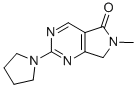 5H-Pyrrolo(3,4-d)pyrimidin-5-one, 6,7-dihydro-6-methyl-2-(1-pyrrolidin yl)- 结构式