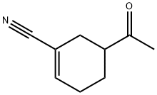 1-Cyclohexene-1-carbonitrile, 5-acetyl- (9CI) 结构式