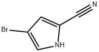 4-溴-1H-吡咯-2-甲腈 结构式