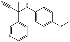 2-(4-METHOXYPHENYLAMINO)-2-(PYRIDIN-3-YL)PROPANENITRILE 结构式