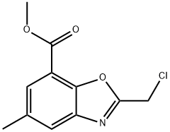 Methyl 2-(chloromethyl)-5-methyl-1,3-benzoxazole-7-carboxylate 结构式