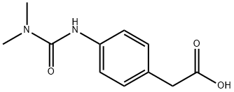 2-(4-{[(Dimethylamino)carbonyl]amino}phenyl)-acetic acid 结构式