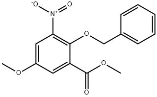 2-(苄氧基)-5-甲氧基-3-硝基苯甲酸甲酯 结构式