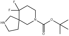 叔-丁基 10,10-二氟-2,7-二氮杂螺[4.5]癸烷-7-甲酸基酯 结构式