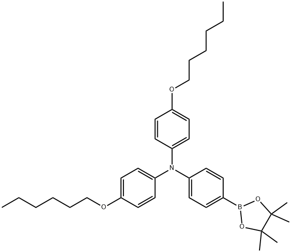 N,N-双(4-(己氧基)苯基)胺-4-频哪醇酯 结构式