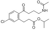 1-Methylethyl 2-(4-(acetylamino)-1-oxobutyl)-5-chlorobenzenepropanoate 结构式