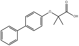2-甲基-2-(4-苯基苯氧基)丙酸 结构式