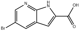 5-溴-1H-吡咯并[2,3-B]吡啶-2-羧酸 结构式