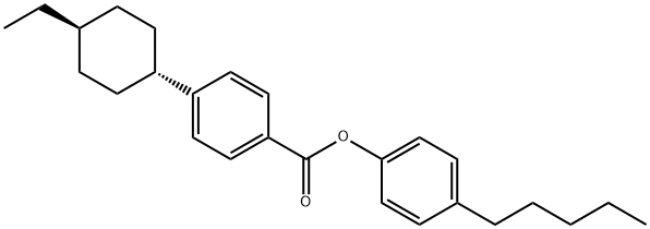 4'-反式-乙基环己基苯甲酸 4-戊基苯酯 结构式