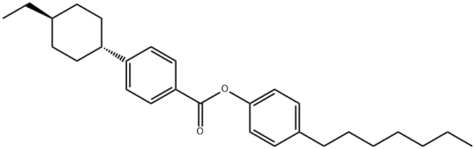 乙基环己基苯甲酸对庚基苯酚酯 结构式