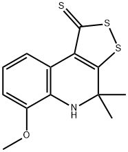 6-甲氧基-4,4-二甲基-5H-[1,2]二硫杂环戊二烯并[5,4-C]喹啉-1-硫酮 结构式
