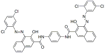 N,N'-1,4-亚苯基双[4-[(2,5-二氯苯基)偶氮]-3-羟基]-2-萘甲酰胺 结构式
