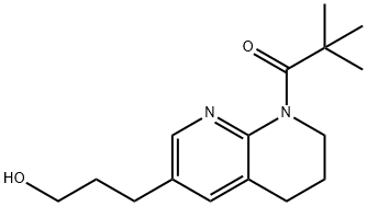 1-(6-(3-羟基丙基)-3,4-二氢-1,8-萘啶-1(2H)-基)-2,2-二甲基丙烷-1-酮 结构式