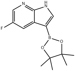 5-氟-3-(4,4,5,5-四甲基-1,3,2-二噁硼烷-2-基)-1H-吡咯并[2,3-B]吡啶 结构式