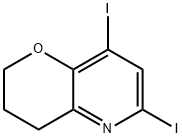 6,8- 二碘-3,4-二氢-2H-吡喃[3,2-B]吡啶 结构式