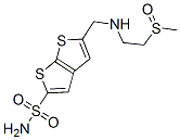 5-[[[2-(Methylsulfinyl)ethyl]amino]methyl]thieno[2,3-b]thiophene-2-sulfonamide 结构式