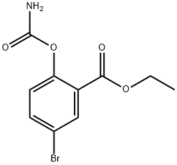 ethyl 5-bromo-2-carbamoyloxy-benzoate 结构式