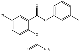 (3-methylphenyl) 2-carbamoyloxy-5-chloro-benzoate 结构式