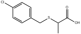 2-[(4-氯苄基)硫代]丙酸 结构式