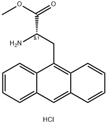 (S)-ALPHA-AMINO-9-ANTHRACENEPROPANOIC ACID METHYL ESTER HYDROCHLORIDE 结构式