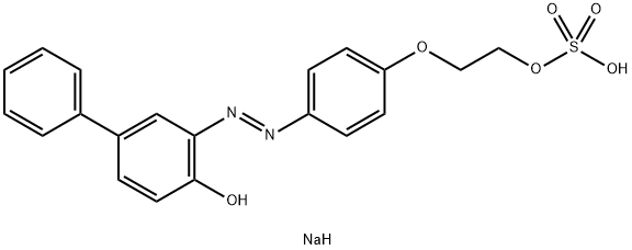 3-[[4-[2-(硫氧杂)乙氧基]苯基]偶氮[1,1'-联苯基]-4-醇钠 结构式
