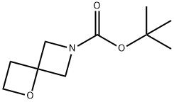 1-氧杂-6-氮杂-螺[3,3]庚烷-6-甲酸叔丁酯 结构式