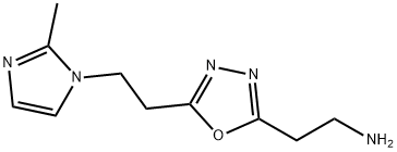 2-{5-[2-(2-Methyl-imidazol-1-yl)-ethyl]-[1,3,4]oxadiazol-2-yl}-ethylamine 结构式