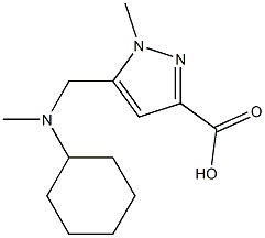 5-((cyclohexyl(methyl)amino)methyl)-1-methyl-1H-pyrazole-3-carboxylic acid 结构式