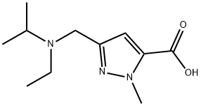 3-((乙基(异丙基)氨基)甲基)-1-甲基-1H-吡唑-5-甲酸 结构式