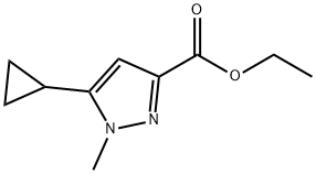 5-环丙基-1-甲基-1H-吡唑-3-羧酸乙酯 结构式