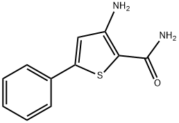 3-氨基-5-苯基噻吩-2-甲酰胺 结构式