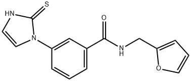 N-(Furan-2-ylmethyl)-3-(2-sulfanylidene-2,3-dihydro-1H-imidazol-1-yl)benzamide 结构式