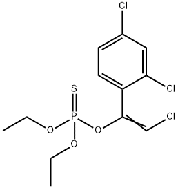 Thiophosphoric acid O-[2-chloro-1-(2,4-dichlorophenyl)vinyl]O,O-diethyl ester 结构式