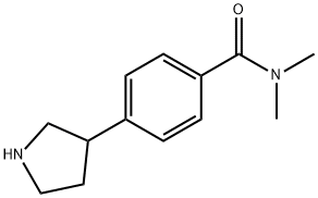 N,N-DIMETHYL-4-(3-PYRROLIDINYL)BENZAMIDE 结构式