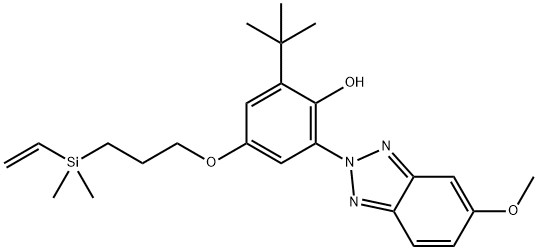 2-(叔丁基)-4-(3-(二甲基(乙烯基)甲硅烷基)丙氧基)-6-(5-甲氧基-2H-苯并[D][1,2,3]三唑-2-基)苯酚 结构式