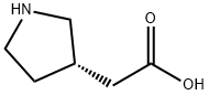 (S)-3-吡咯烷 乙酸 结构式