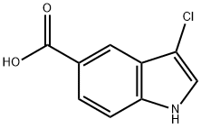 3-氯-1H-吲哚-5-羧酸 结构式