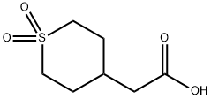 (1,1-dioxidotetrahydro-2H-thiopyran-4-yl)acetic acid(SALTDATA: FREE) 结构式