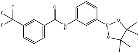 5-[3-(三氟甲基)苯甲酰胺]苯硼酸频哪酯 结构式