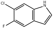 6-氯-5-氟吲哚 结构式